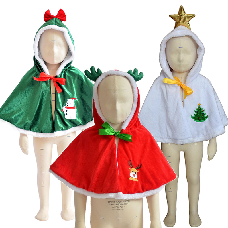 Elf Costume Christmas - เสื้อคลุมมีฮู้ดลายเอลฟ์สีเขียวสำหรับคริสต์มาส ชุดปีใหม่สำหรับเด็กทารก เสื้อคลุมสโนว์แมนสีขาวสำหรับเด็กผู้ชาย ชุดแฟนซีสำหรับเด็กผู้หญิง เสื้อคลุมซานตาคลอสสีแดงสำหรับเด็กทารก