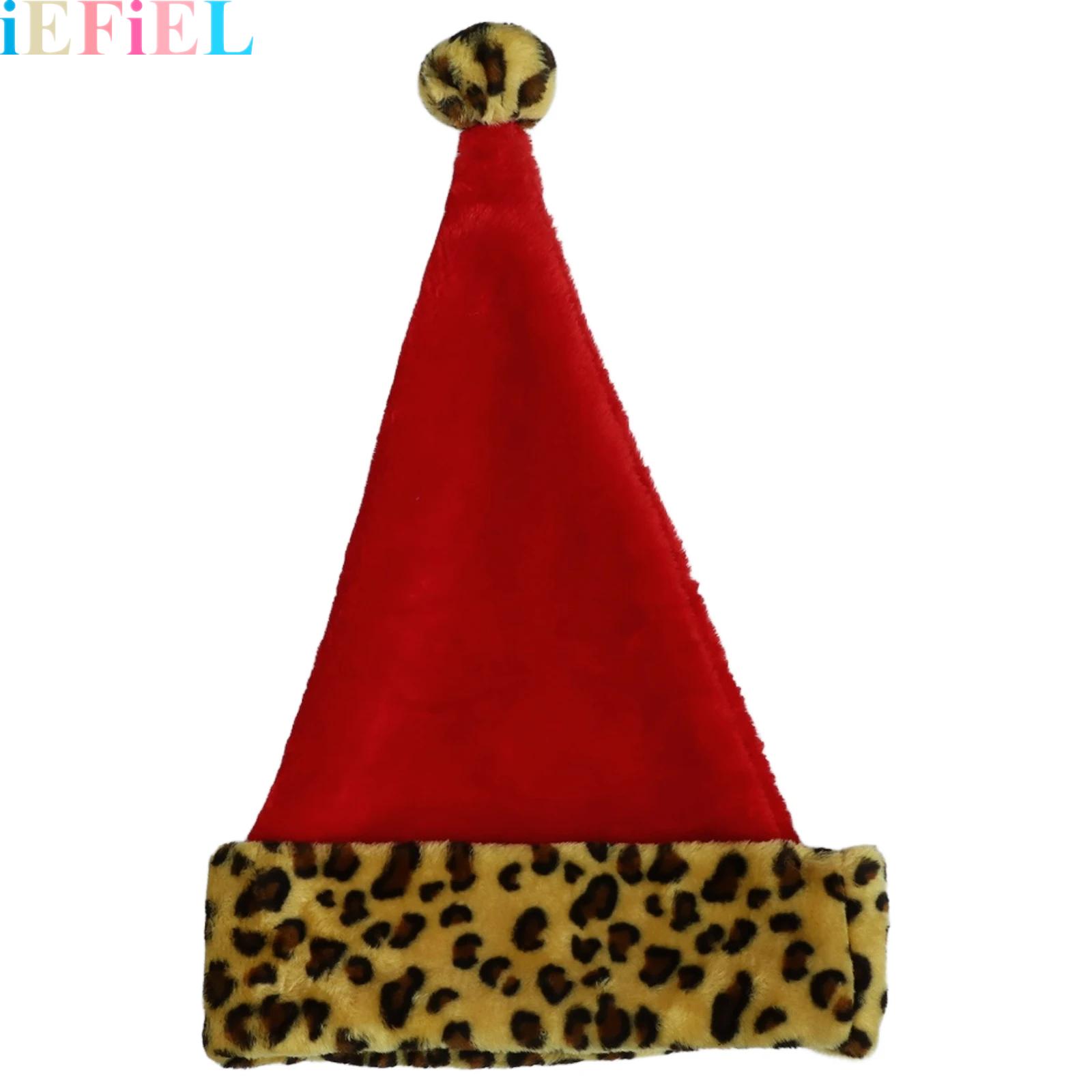Santa Hat Plush - หมวกซานต้าคริสต์มาสสำหรับผู้ใหญ่ หมวกปอมปอมคริสต์มาสผ้าพลัฌนุ่ม สำหรับผู้ชาย ผู้หญิง ของขวัญงานปาร์ตี้วันหยุดคริสต์มาส