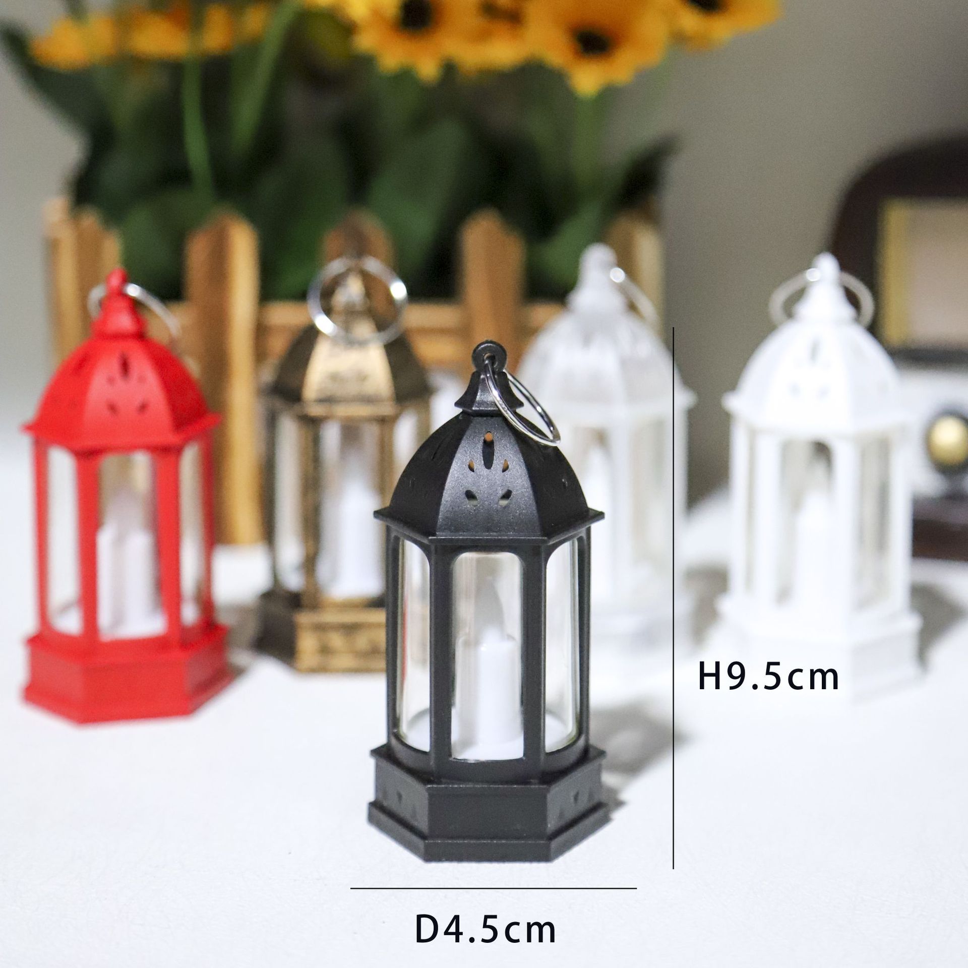 Holiday Candle Set - ไฟบรรยากาศสร้างสรรค์ขนาดเล็ก ไฟเทียนอิเล็กทรอนิกส์สไตล์เรโทรสำหรับคริสต์มาส ของตกแต่งเชิงเทียน โคมไฟน้ำมันขนาดเล็กสำหรับตั้งโต๊ะ