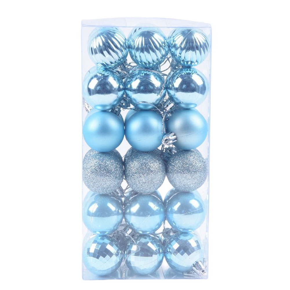 Ornament Ball Set - เครื่องประดับคริสต์มาส Shatterproof ชุดเครื่องประดับต้นคริสต์มาสลูกบอลคริสต์มาสตกแต่งใหม่ Ice Blue