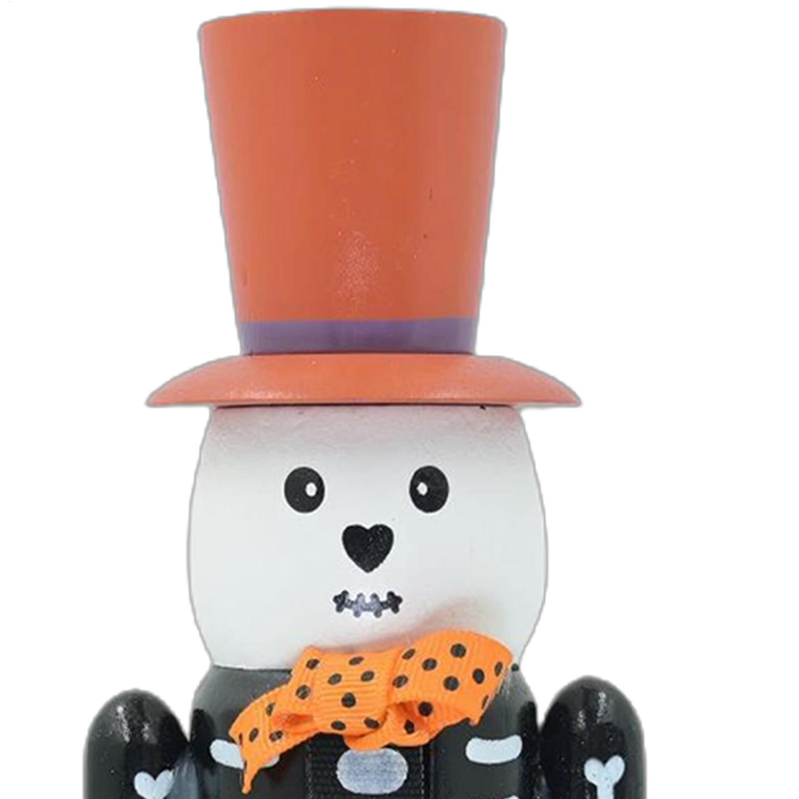 Nutcracker Figurine - ตุ๊กตาไม้ทหารรักษาประตูฮาโลวีน รูปโครงกระดูกฟักทองสุดหลอน ของตกแต่งโต๊ะกลางห้องนอน ห้องทำงาน หรือสำนักงาน