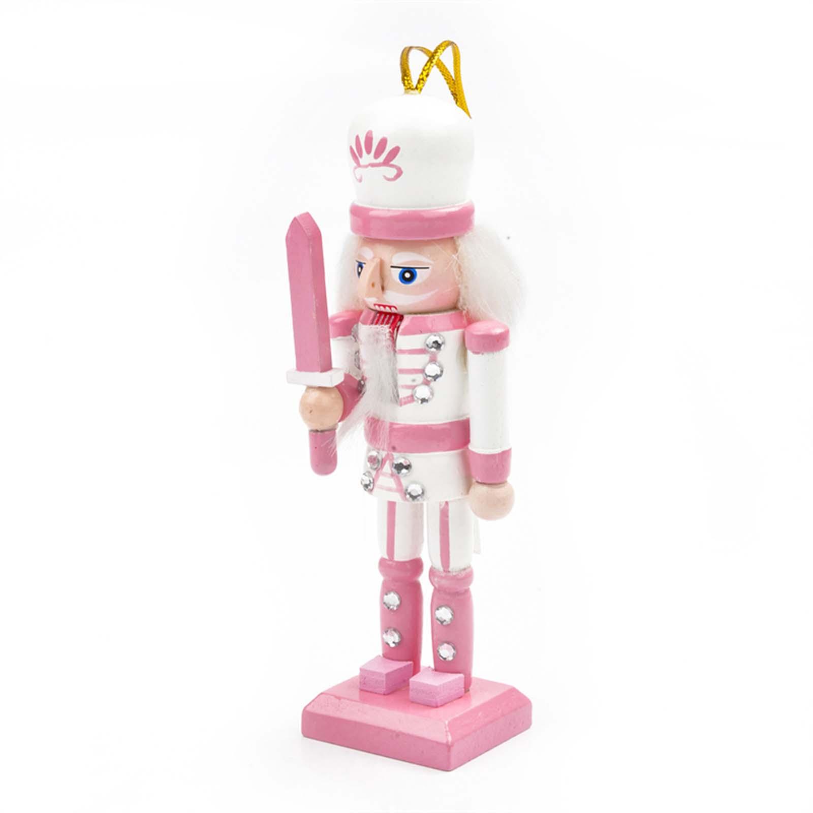 Nutcracker Figurine - ตุ๊กตาทหารนัทแครกเกอร์ไม้ 4 ชิ้น ของตกแต่งโต๊ะทำงาน งานฝีมือ ของประดับตกแต่ง