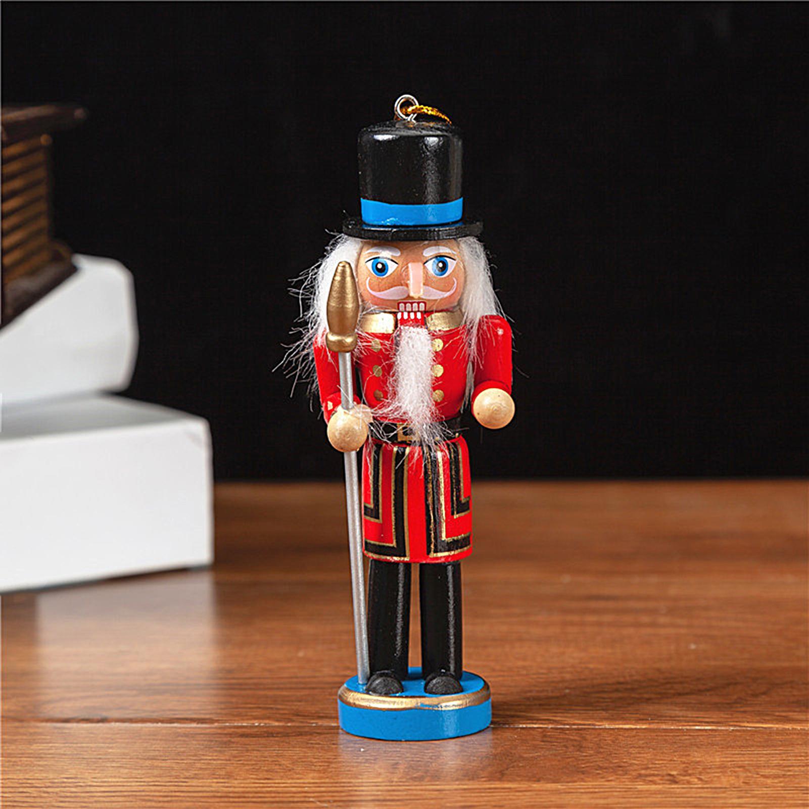 Nutcracker Figurine - ของตกแต่งคริสต์มาสรูปนัทแครกเกอร์ 6 ชิ้น จี้ต้นคริสต์มาส ตุ๊กตานัทแครกเกอร์ ของตกแต่งบ้านสำหรับเทศกาล