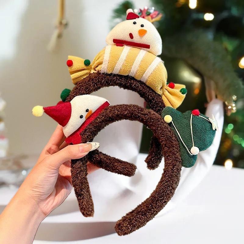 Reindeer Antlers Headband - ที่คาดผมเขากวางเรนเดียร์ขนปุยสำหรับเด็กผู้หญิง, ที่คาดผมคอสเพลย์งานปาร์ตี้คริสต์มาส, เครื่องประดับผมของขวัญเทศกาลที่ไม่เหมือนใคร