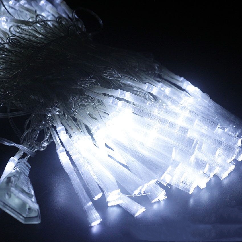 Led Fairy String Lights - 33FT สายไฟเบอร์ออฟติคอล10ม. 80LED โคมไฟ LED 8โหมดสำหรับของตกแต่งต้นไม้คริสต์มาส/คริสต์มาส/งานแต่งงาน-มี4สีให้เลือก