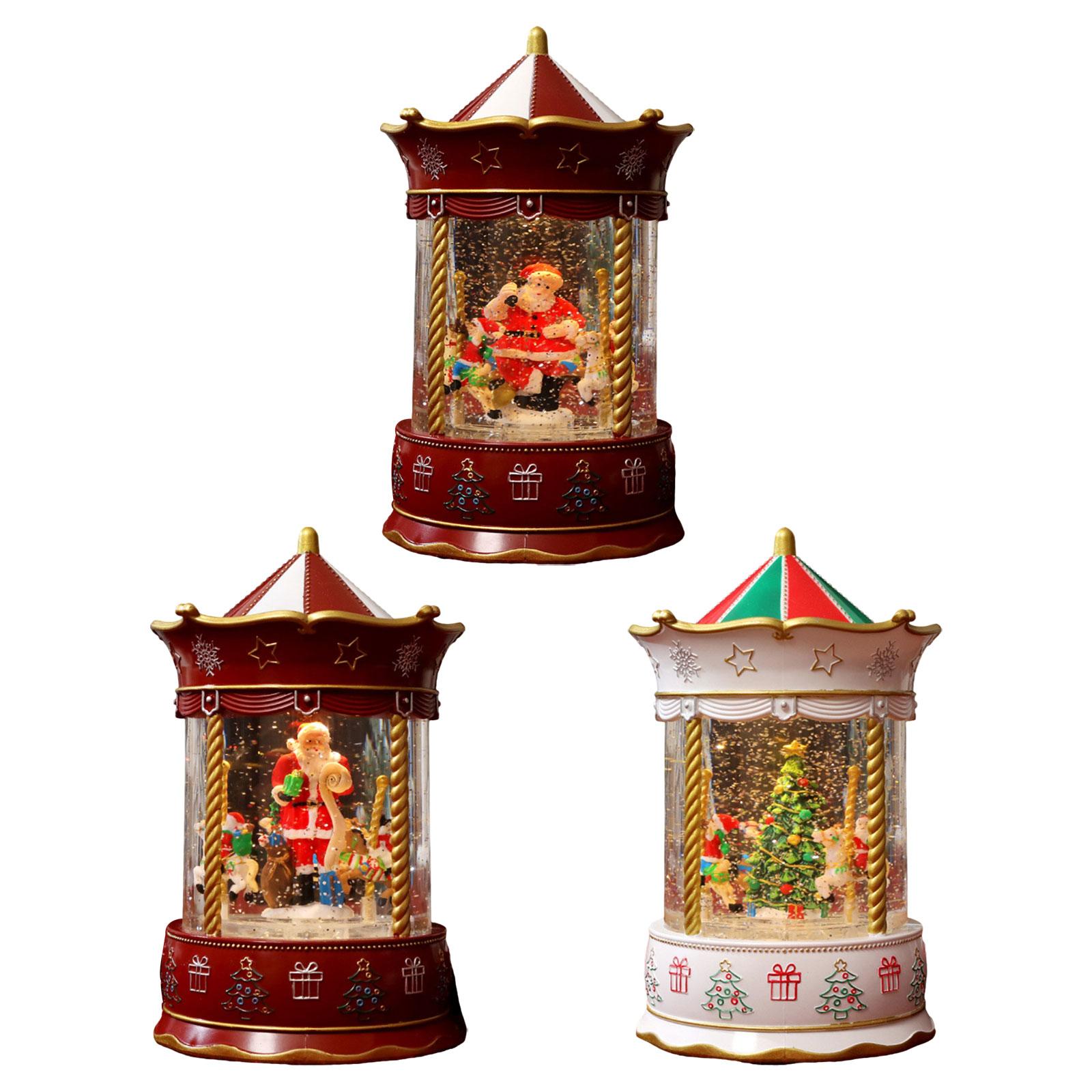 Snow Globe Musical - กล่องดนตรีลูกโลกหิมะดนตรีคริสต์มาส ของตกแต่งโต๊ะทำงาน กลิตเตอร์สำหรับงานปาร์ตี้ ของตกแต่งบ้าน ของขวัญคริสต์มาส ของขวัญวันเกิด