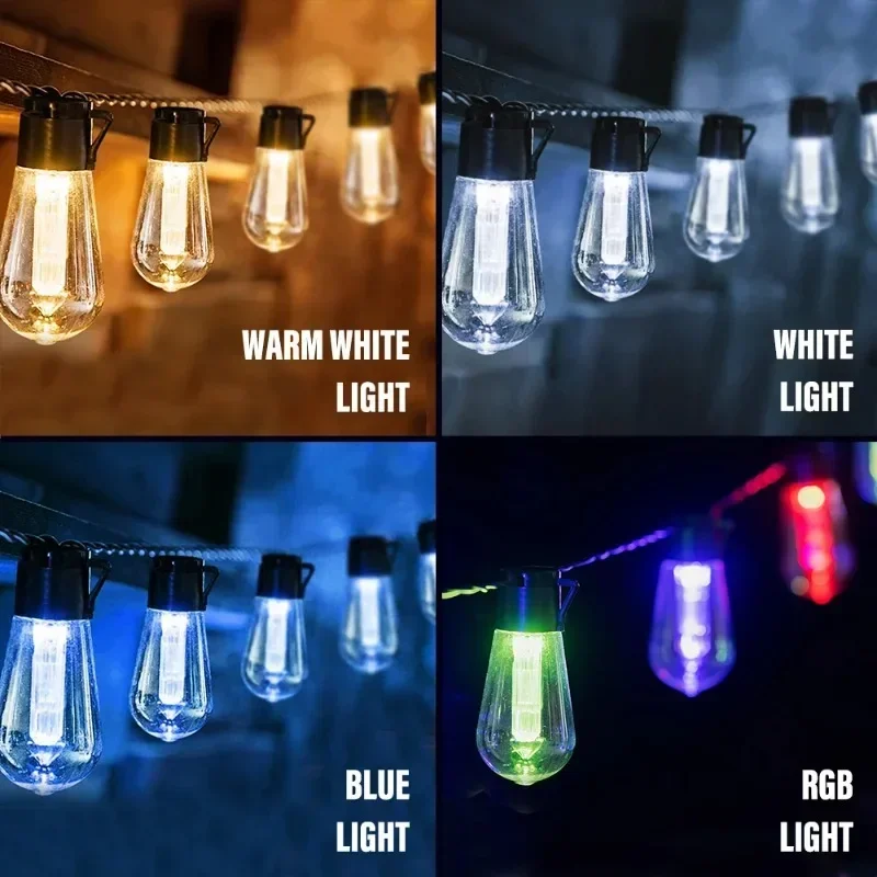 Led Fairy String Lights - ไฟ LED พลังงานแสงอาทิตย์ String IP65 โคมไฟพลังงานแสงอาทิตย์กันน้ํากลางแจ้ง