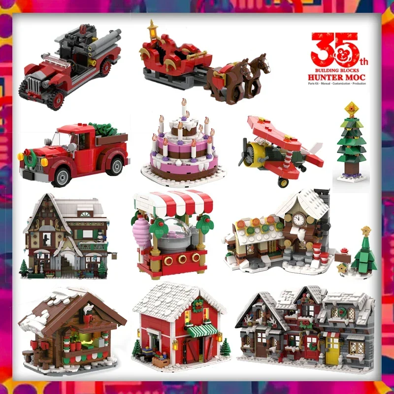 Advent Calendar Gift - 2023คริสต์มาสหมู่บ้านฤดูหนาวบ้านคริสต์มาสสร้างบ้านตลกของขวัญวันหยุด2024ปฏิทินคริสต์มาสมากคริสต์มาส