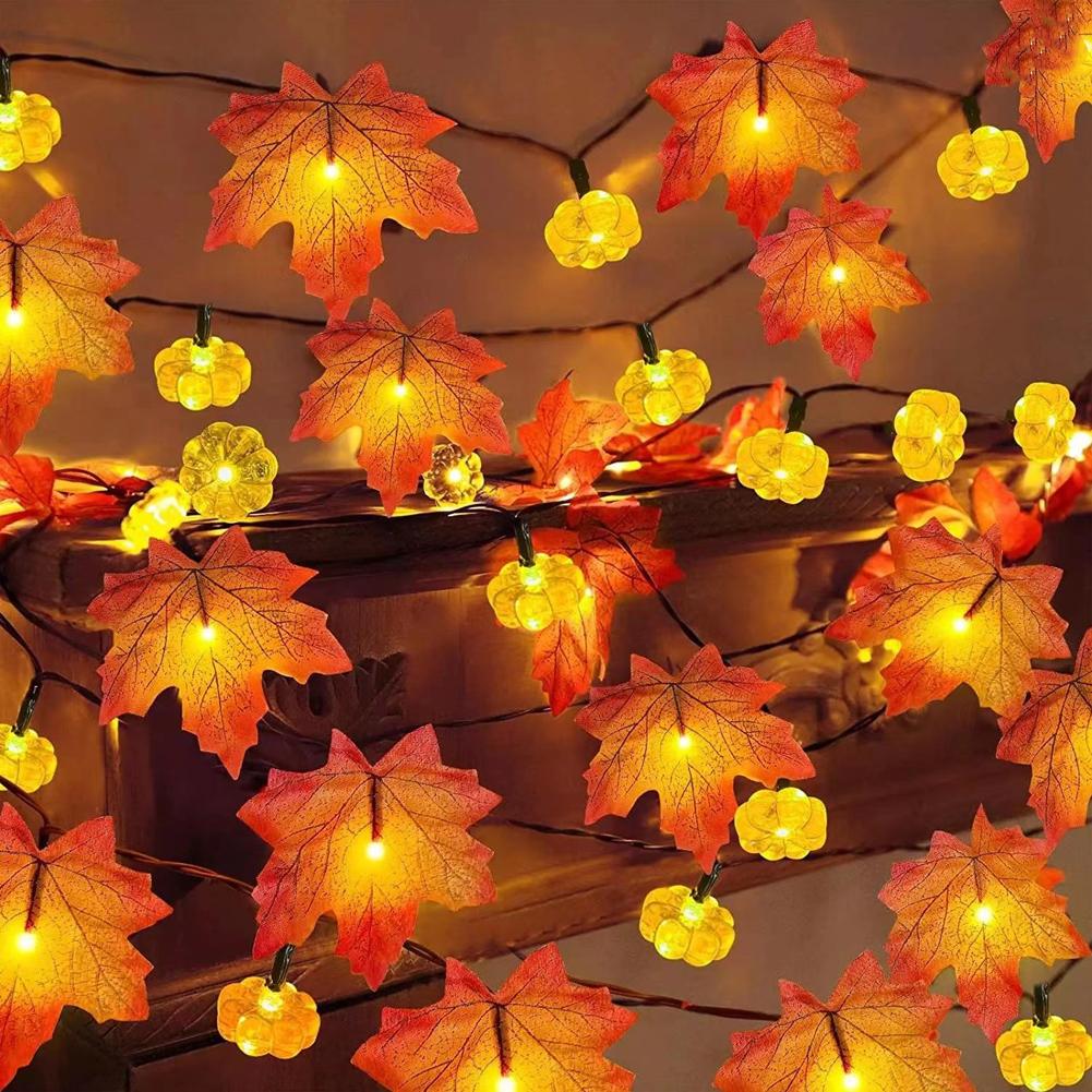 ไฟประดับรูปใบเมเปิลและฟักทองแบ - Led Fairy String Lights บทวิจารณ์และราคา