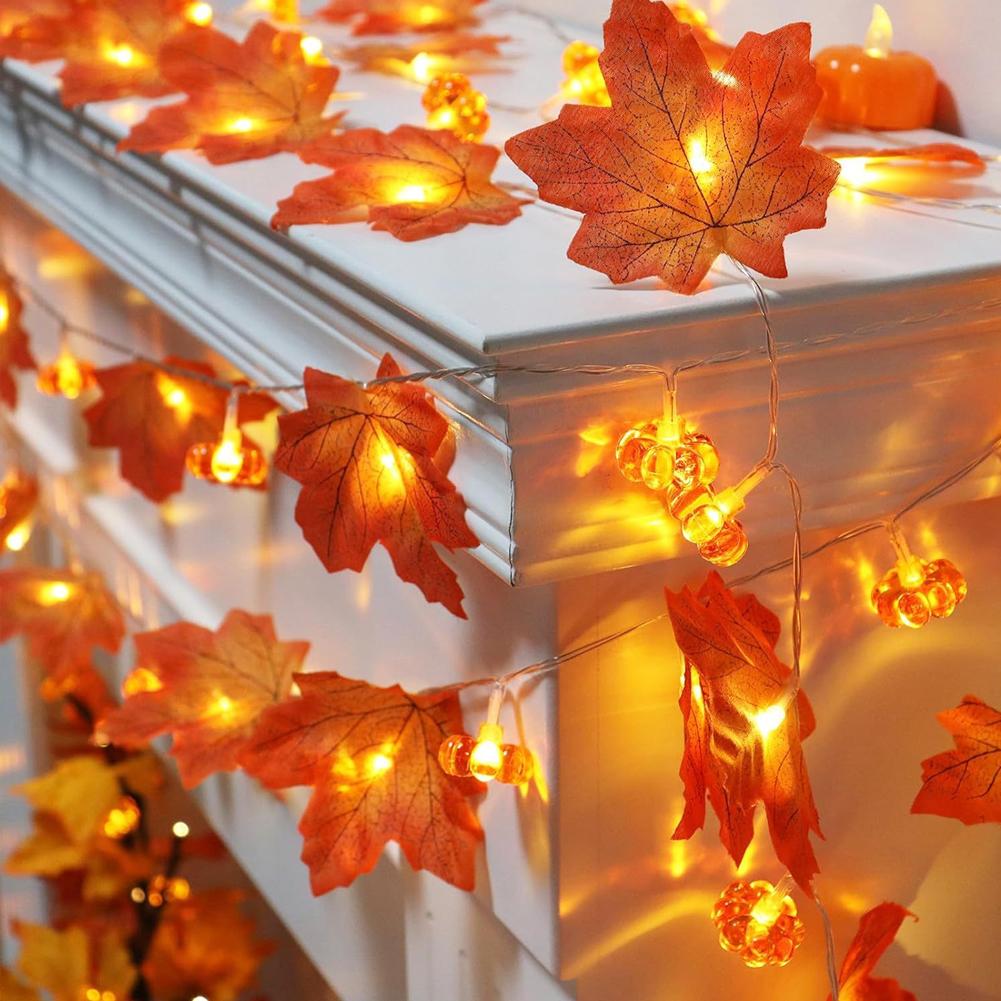 ไฟประดับรูปใบเมเปิลและฟักทองแบ - Led Fairy String Lights บทวิจารณ์และราคา