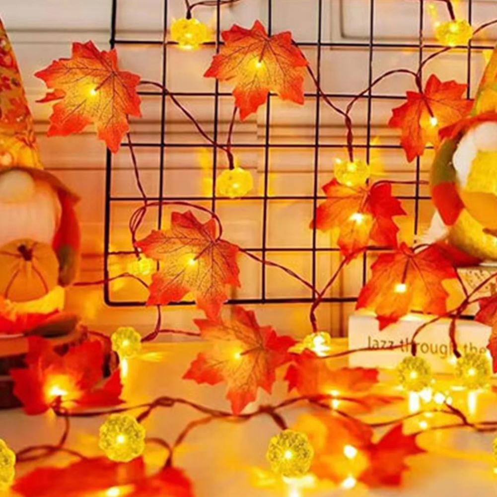 ไฟประดับรูปใบเมเปิลและฟักทองแบ - Led Fairy String Lights บทวิจารณ์และราคา