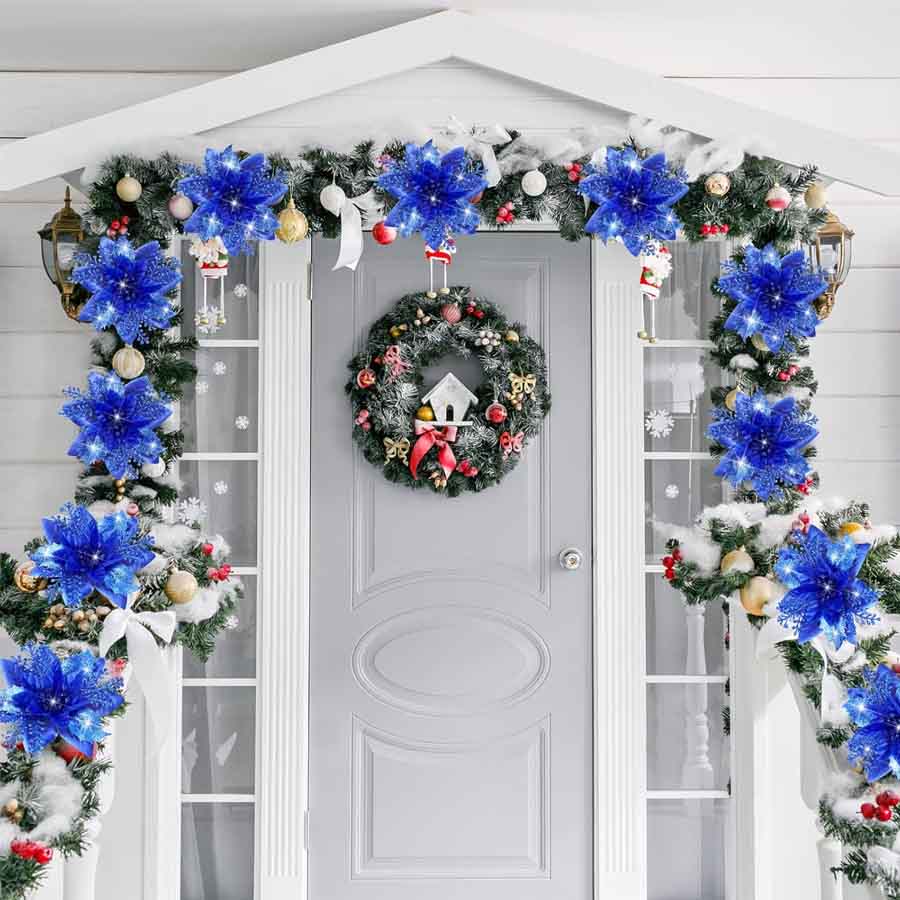 ดอกไม้ประกายประดิษฐ์, ตกแต่งต้ - Christmas Wreath Fake บทวิจารณ์และราคา