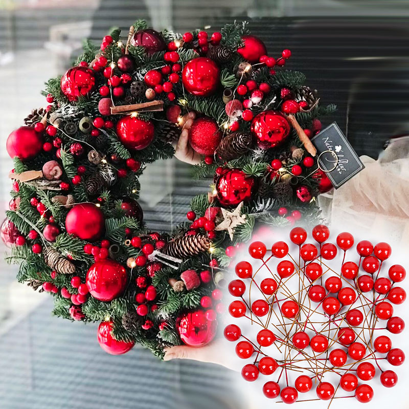 100/200pcs เพิร์ลเกสร MINI ปลอ - Christmas Wreath Fake บทวิจารณ์และราคา