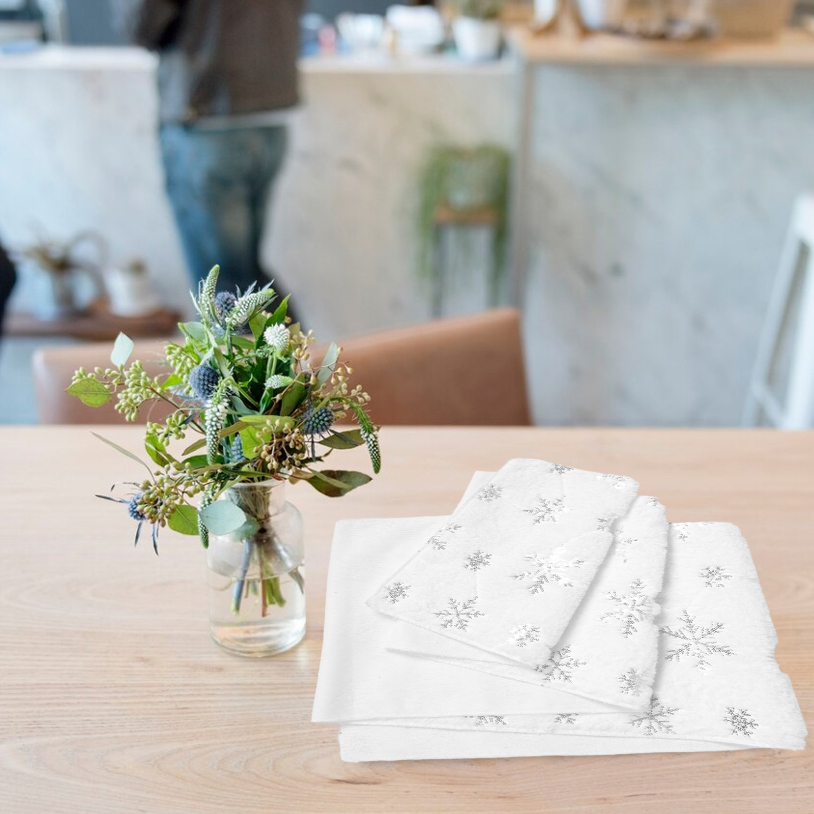 ผ้าปูโต๊ะลายเกล็ดหิมะประดับเลื - Christmas Table Runner บทวิจารณ์และราคา