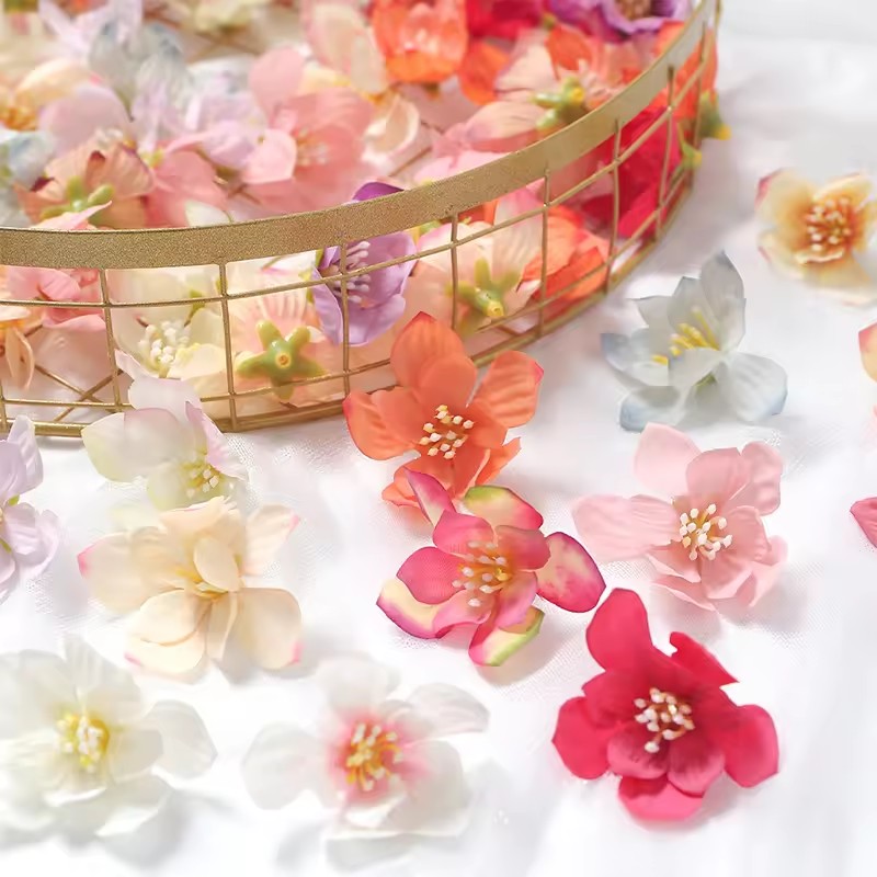 50 ชิ้น 5 เซนติเมตรประดิษฐ์ดอก - Christmas Wreath Fake บทวิจารณ์และราคา