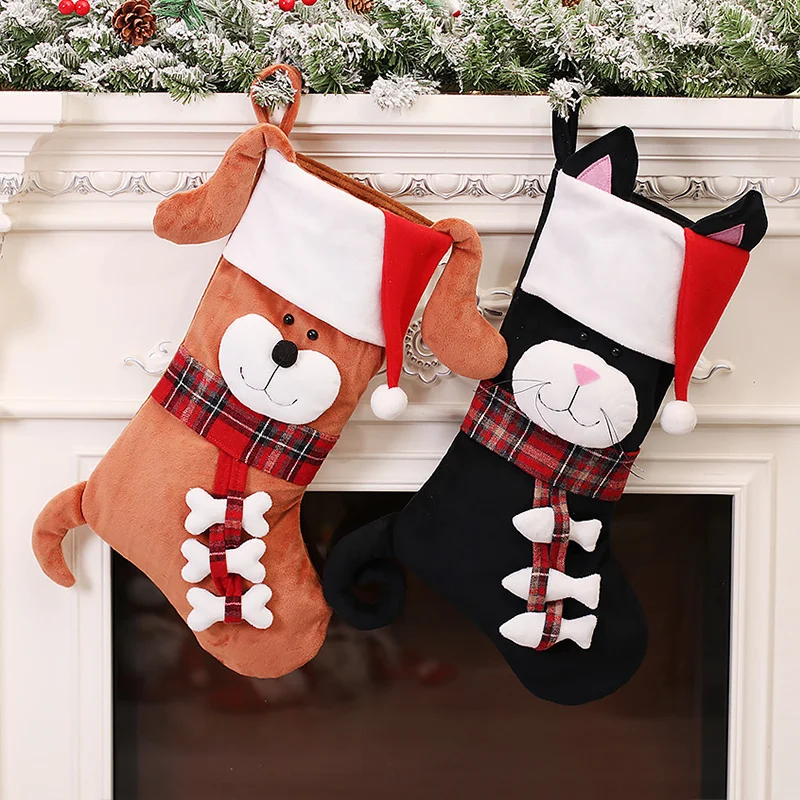 ถุงเท้าคริสต์มาส 3 มิติ รูปสัต - Christmas Stocking Hanging บทวิจารณ์และราคา
