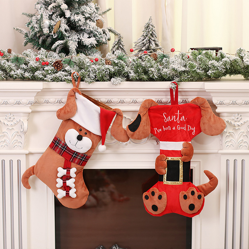 ถุงเท้าคริสต์มาส 3 มิติ รูปสัต - Christmas Stocking Hanging บทวิจารณ์และราคา