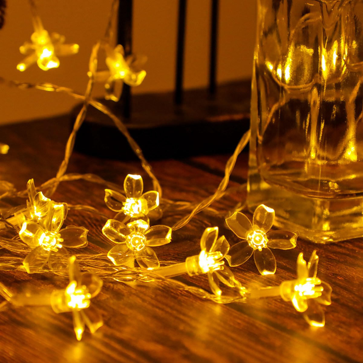 1PC ดอกไม้ไฟนางฟ้าแบตเตอรี่ดำเ - Led Fairy String Lights บทวิจารณ์และราคา