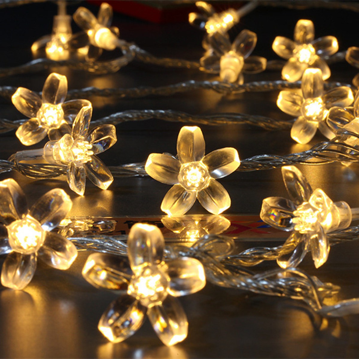 1PC ดอกไม้ไฟนางฟ้าแบตเตอรี่ดำเ - Led Fairy String Lights บทวิจารณ์และราคา