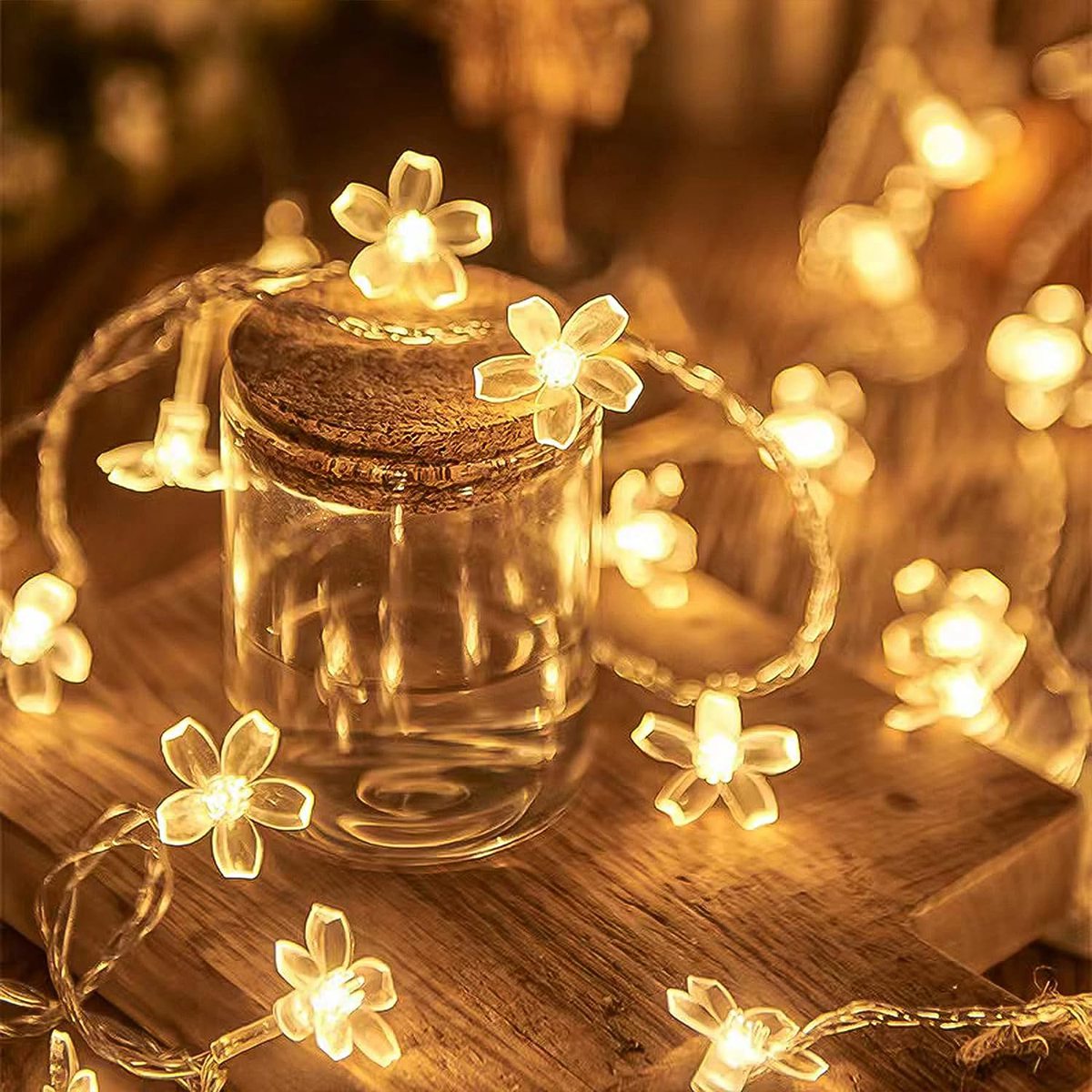 1PC ดอกไม้ไฟนางฟ้าแบตเตอรี่ดำเ - Led Fairy String Lights บทวิจารณ์และราคา
