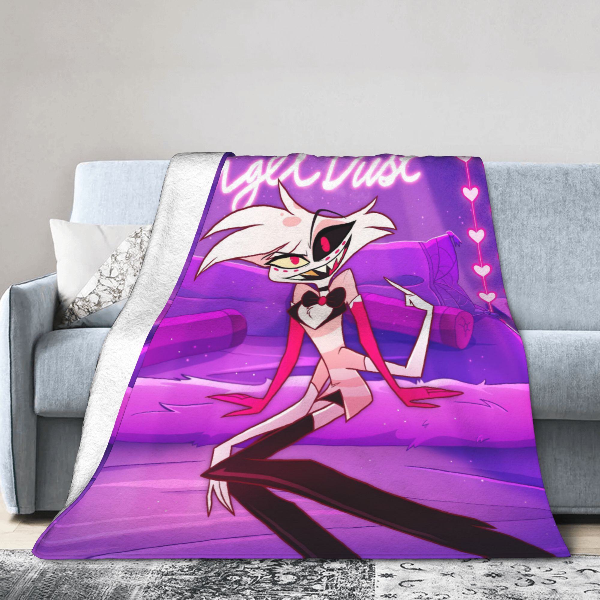 ผ้าห่มลายการ์ตูน Hazbin Hotel  - Christmas Throw Blanket บทวิจารณ์และราคา