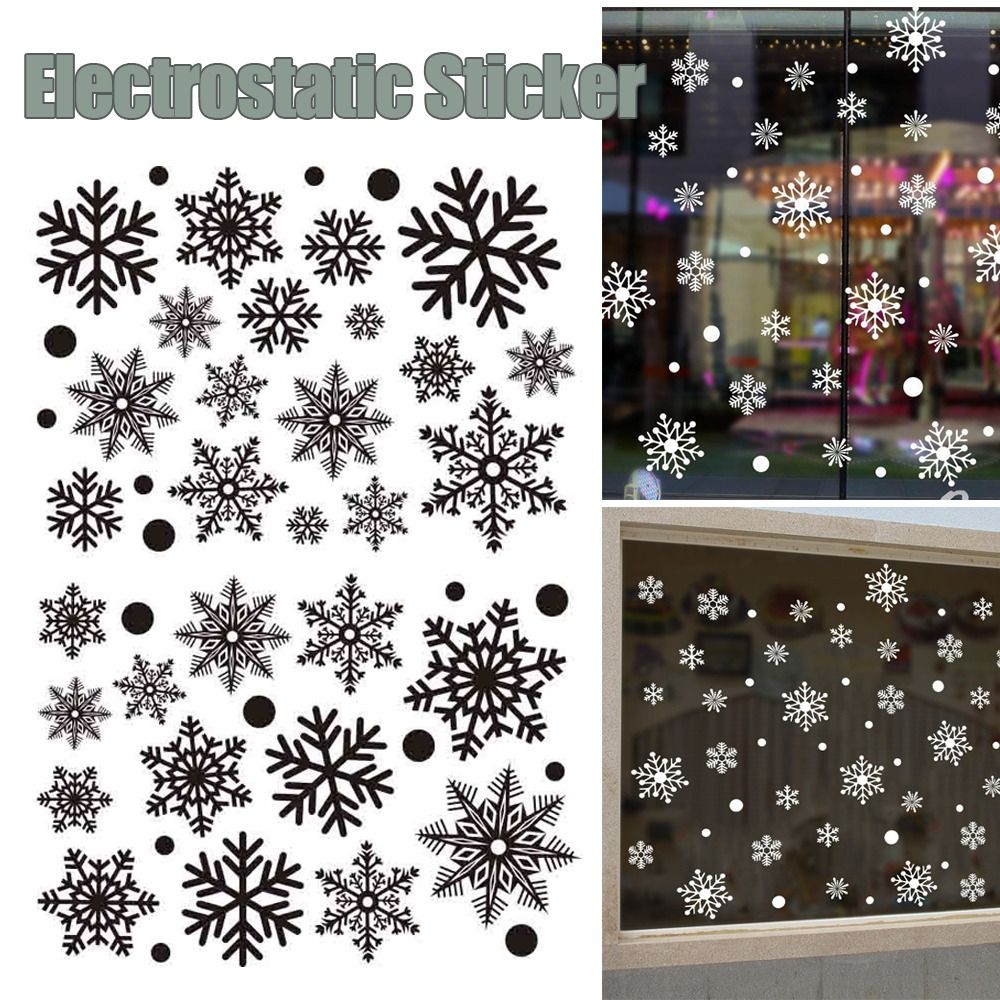 30 ชิ้น PVC สติกเกอร์เกล็ดหิมะ - Snowflake Window Decal บทวิจารณ์และราคา