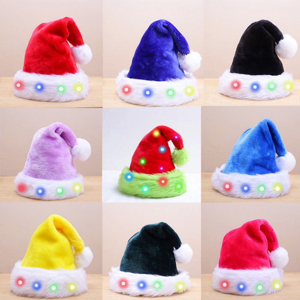หมวกซานต้าเรืองแสงสีแดงเขียว ท - Santa Hat Plush บทวิจารณ์และราคา