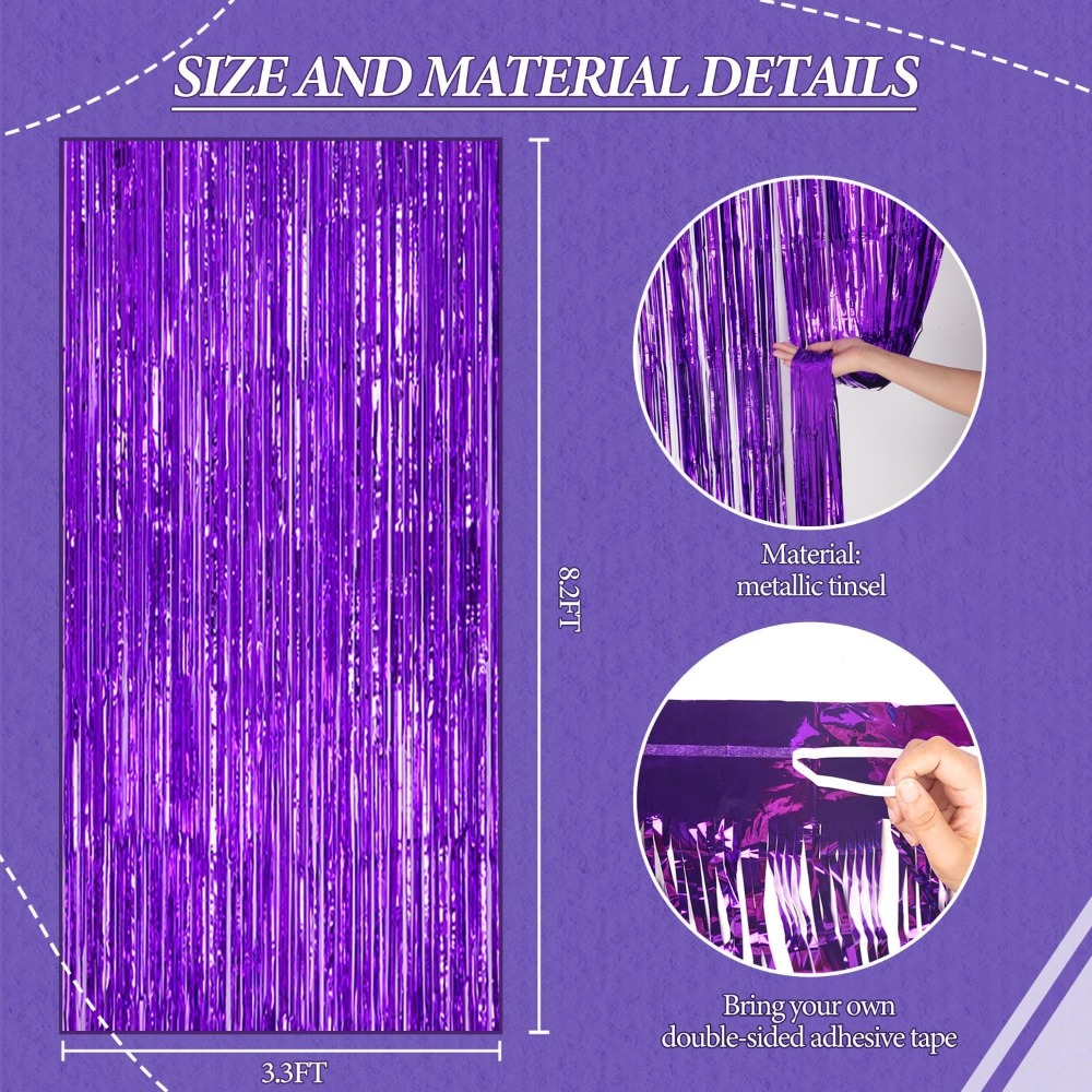 ฉากหลังฟอยล์สีม่วงประกายวิบวับ - Tinsel Garland Decoration บทวิจารณ์และราคา