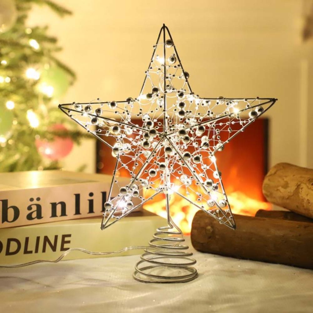 ทอง/เงิน LED ต้นคริสต์มาส Topp - Star Tree Topper บทวิจารณ์และราคา