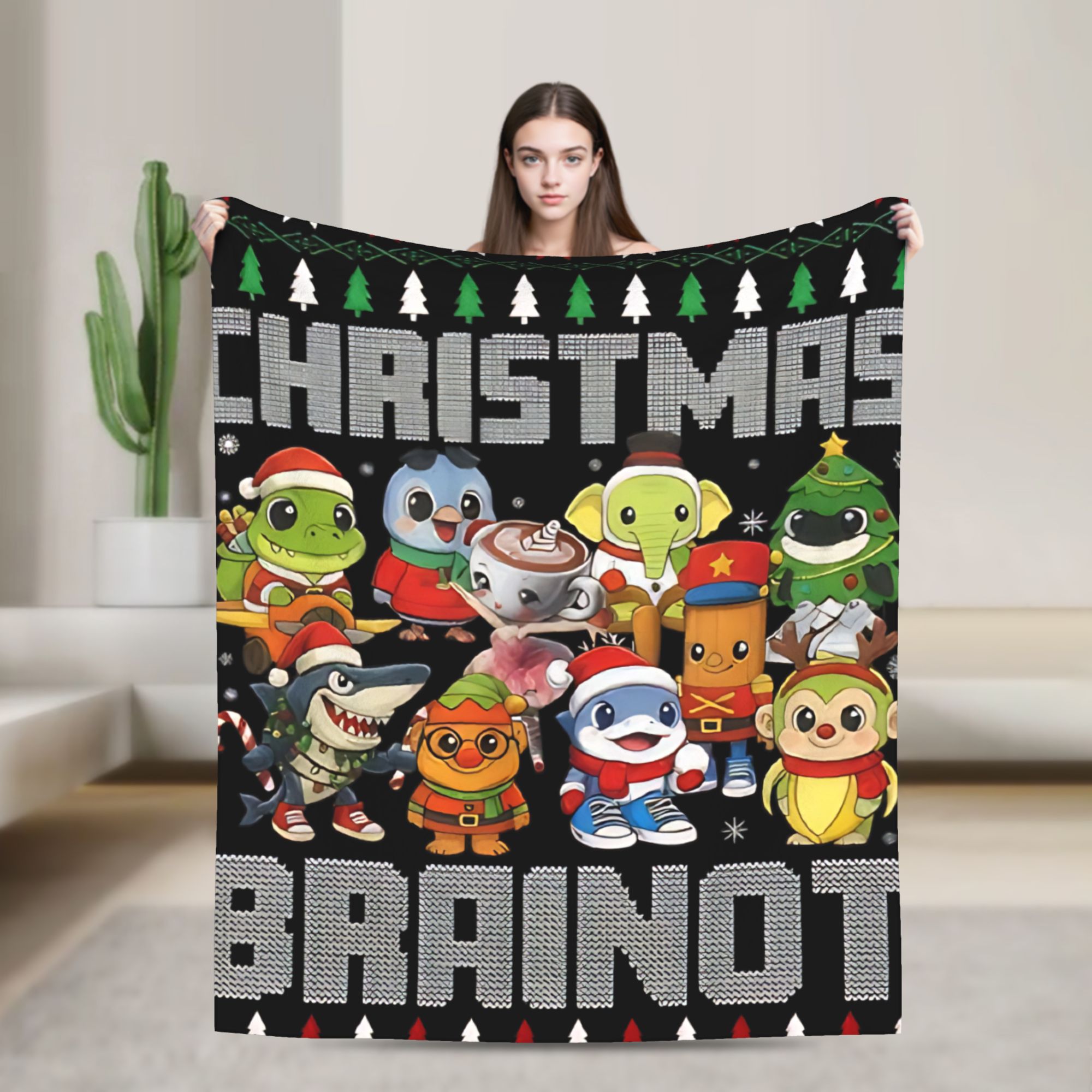 ผ้าห่มลายคริสต์มาสสไตล์อิตาเลี - Christmas Throw Blanket บทวิจารณ์และราคา
