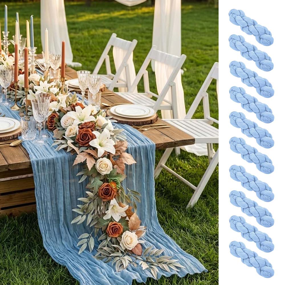 ชุดผ้าปูโต๊ะ 10 ผืน ผ้าก๊อซเคร - Christmas Table Runner บทวิจารณ์และราคา
