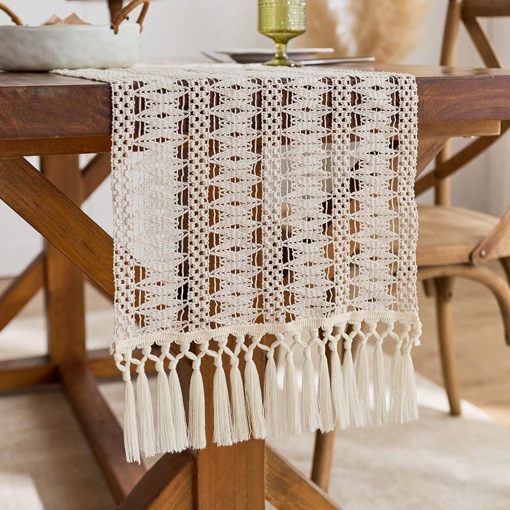 ผ้าปูโต๊ะสไตล์โบโฮฟาร์มเฮาส์สี - Christmas Table Runner บทวิจารณ์และราคา