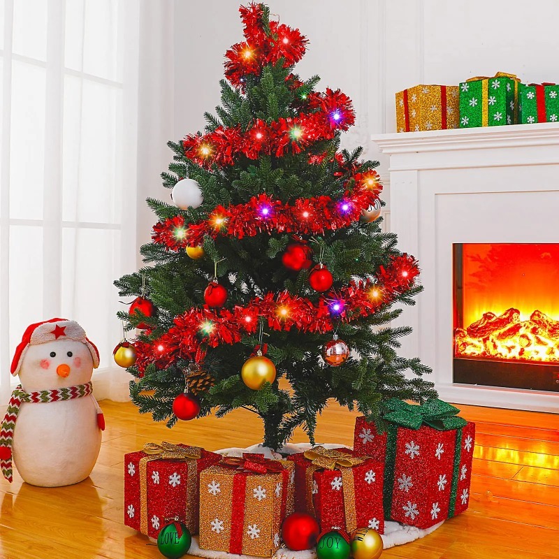 ไฟประดับคริสต์มาสแบบใช้แบตเตอร - Tinsel Garland Decoration บทวิจารณ์และราคา