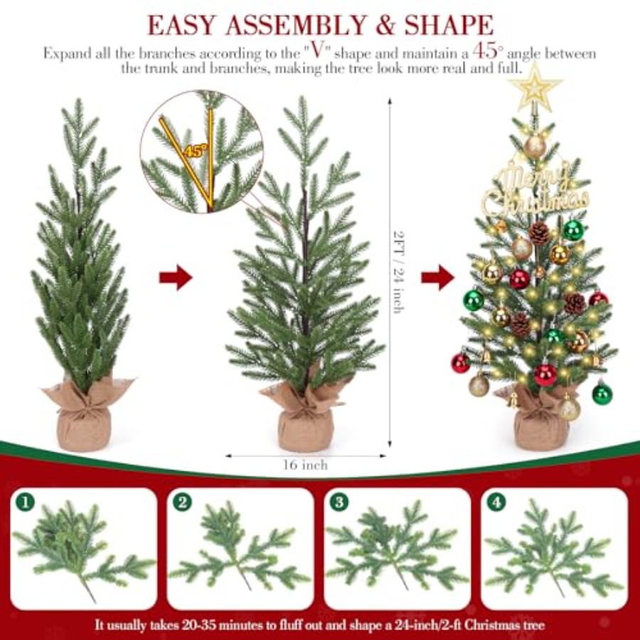 ต้นคริสต์มาสขนาดเล็ก 2 ฟุต, ต้ - Christmas Tree Artificial บทวิจารณ์และราคา