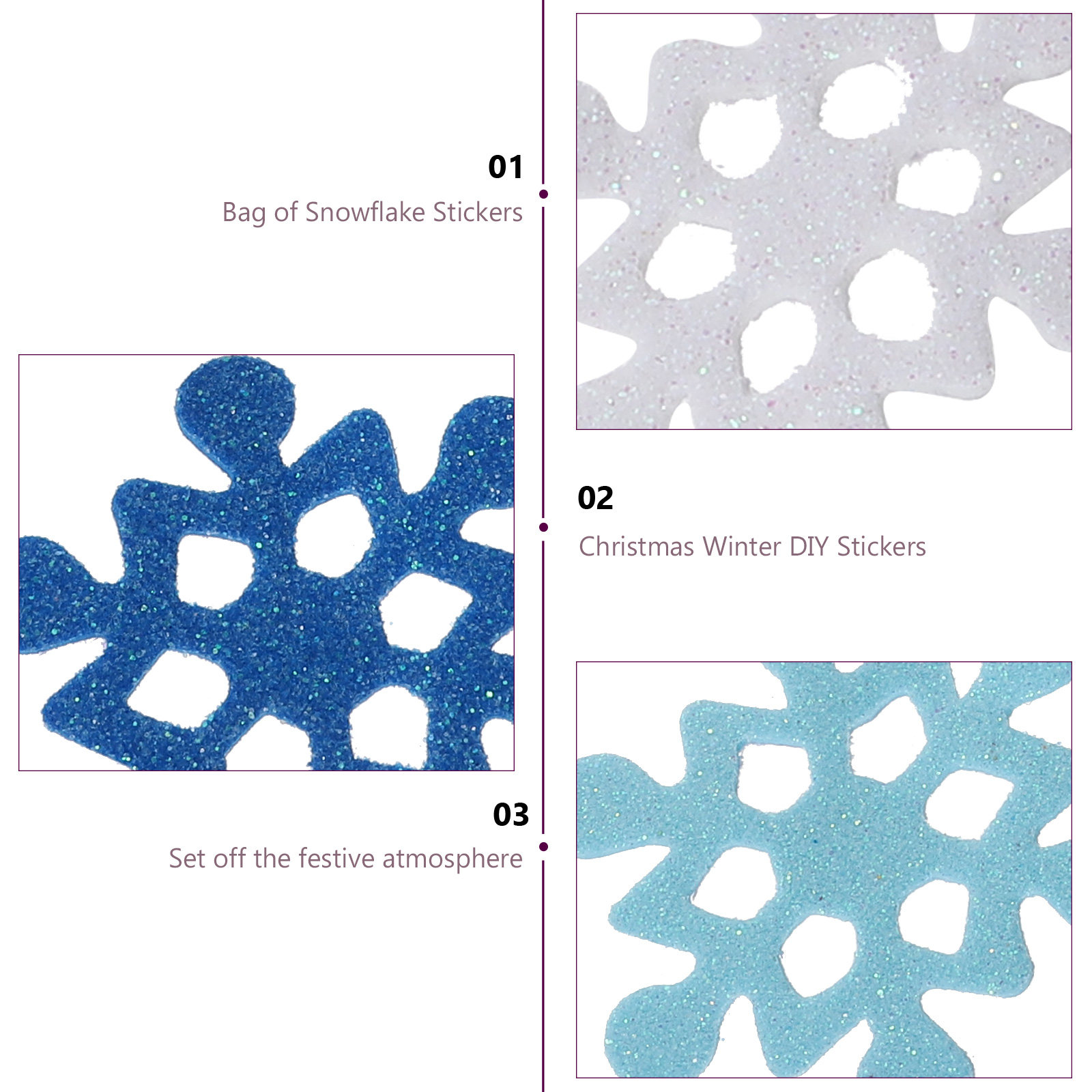 สติกเกอร์โฟมลายเกล็ดหิมะ กลิตเ - Snowflake Window Decal บทวิจารณ์และราคา