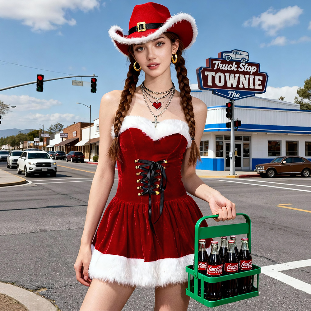 ชุดเดรสซานตาคลอสสีแดงสุดเซ็กซี - Santa Hat Plush บทวิจารณ์และราคา
