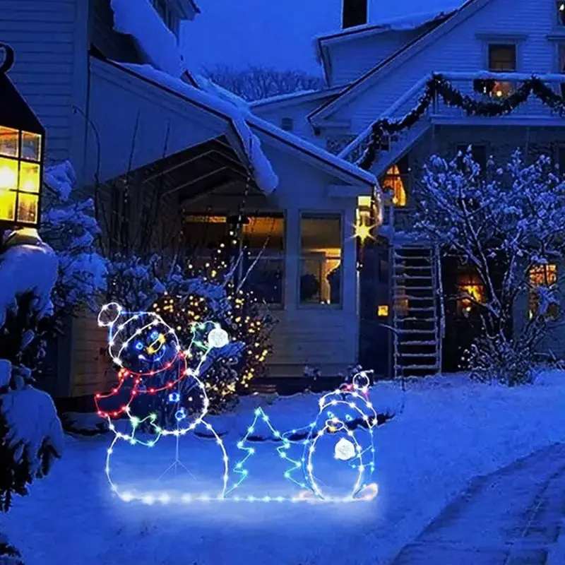 ตุ๊กตาหิมะ LED แบบเคลื่อนไหวได - Christmas Lights Outdoor บทวิจารณ์และราคา