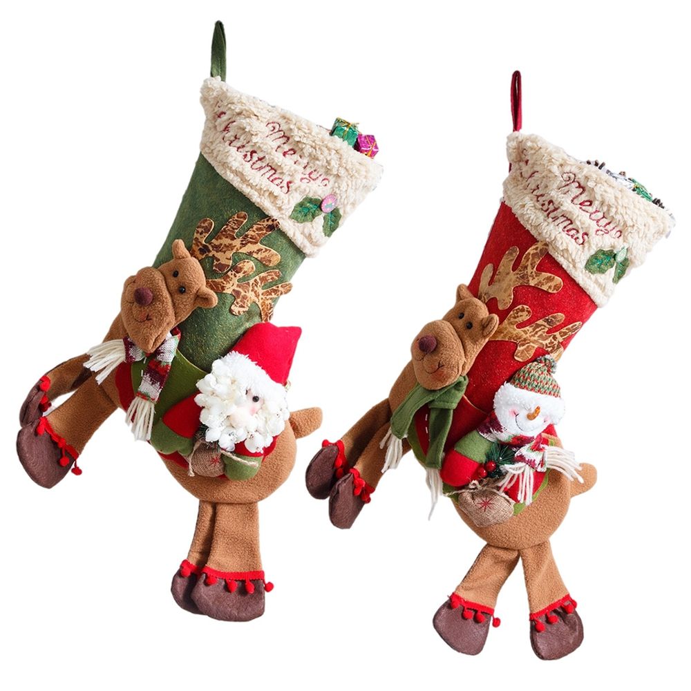 ถุงของขวัญคริสต์มาสลายซานตาเอล - Christmas Stocking Hanging บทวิจารณ์และราคา