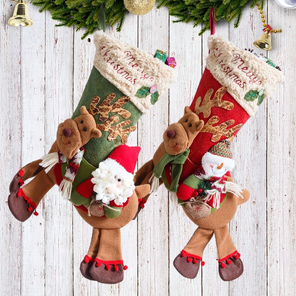 ถุงของขวัญคริสต์มาสลายซานตาเอล - Christmas Stocking Hanging บทวิจารณ์และราคา