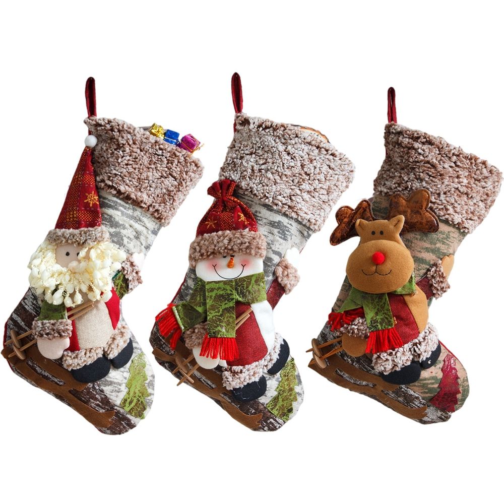 ถุงของขวัญคริสต์มาสลายซานตาเอล - Christmas Stocking Hanging บทวิจารณ์และราคา