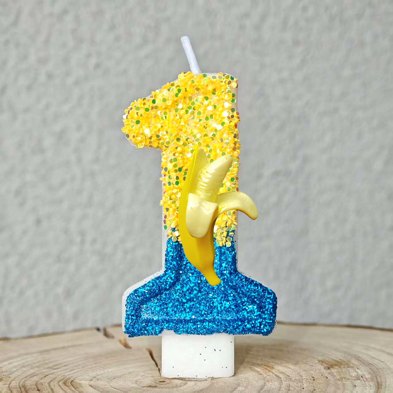 เทียนรูปคนกล้วยสีเหลือง หมายเล - Holiday Candle Set บทวิจารณ์และราคา