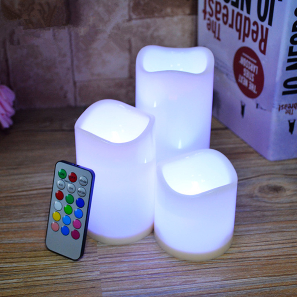 3 ชิ้น/ชุด เทียน LED ไร้เปลวไฟ - Holiday Candle Set บทวิจารณ์และราคา
