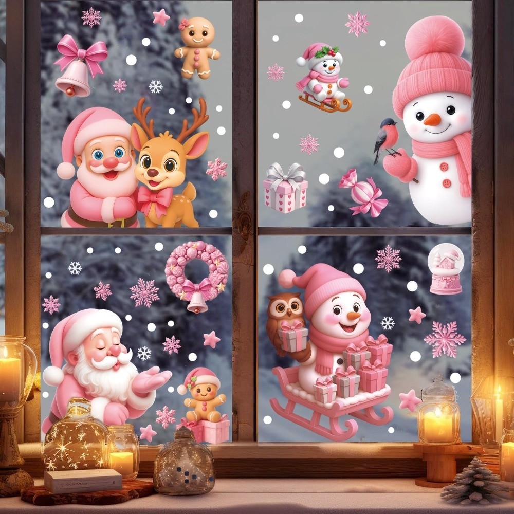 สติ๊กเกอร์ติดกระจกการ์ตูนลาย P - Snowflake Window Decal บทวิจารณ์และราคา