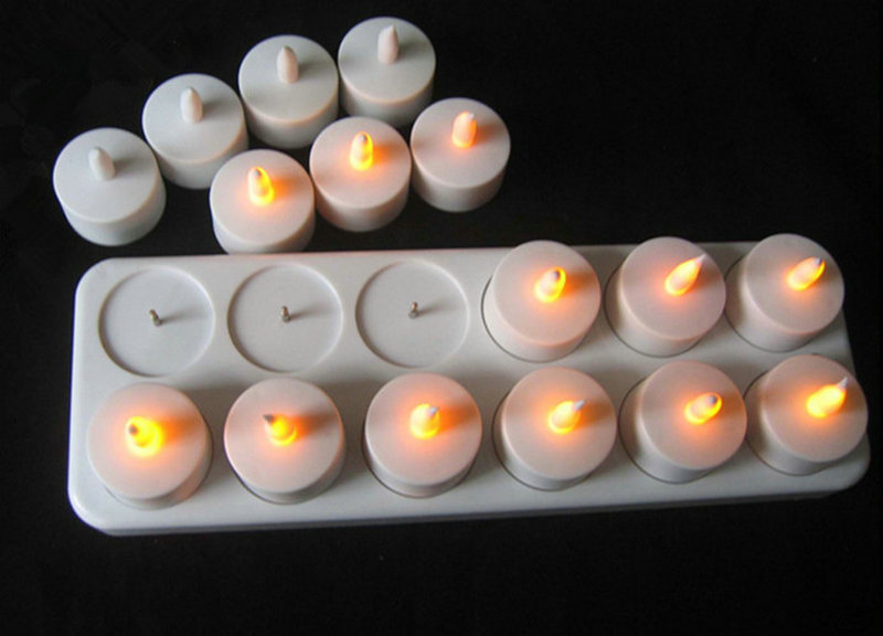 ชุด 12 ชิ้น ไฟ LED แบบชาร์จไฟไ - Holiday Candle Set บทวิจารณ์และราคา