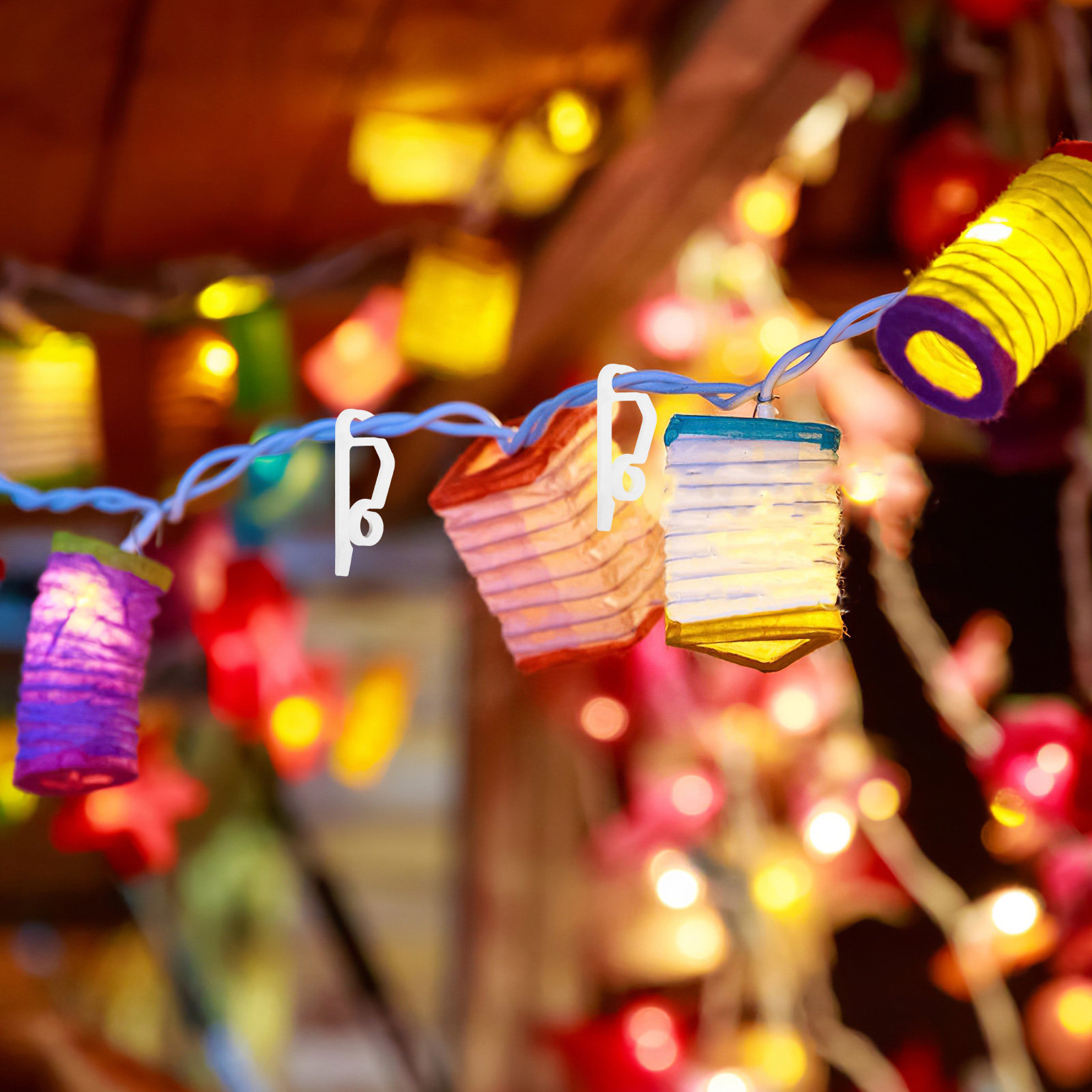 คลิปหนีบไฟสายสำหรับใช้งานกลางแ - Christmas Lights Outdoor บทวิจารณ์และราคา