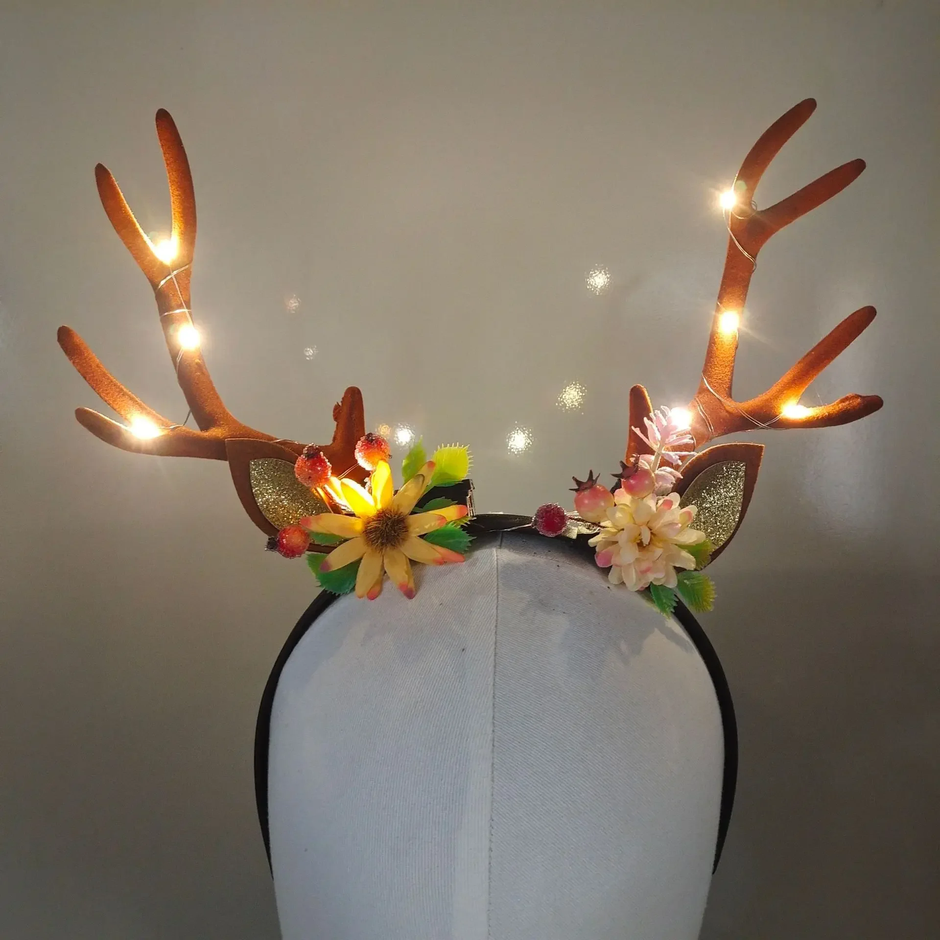 ที่คาดผมกวางเรนเดียร์เรืองแสงผ - Reindeer Antlers Headband บทวิจารณ์และราคา