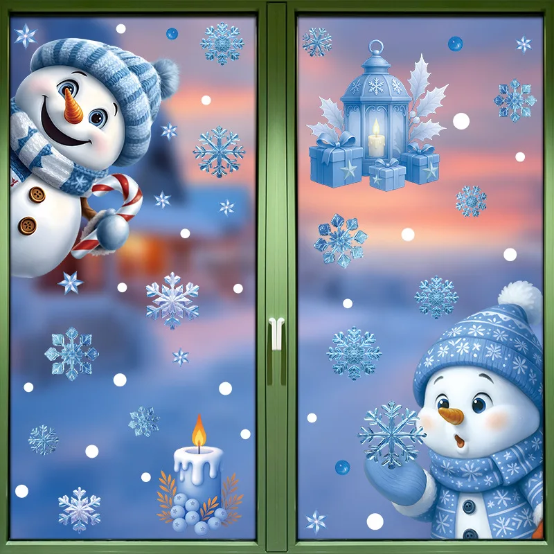 สติ๊กเกอร์ติดกระจกคริสต์มาสรูป - Snowflake Window Decal บทวิจารณ์และราคา