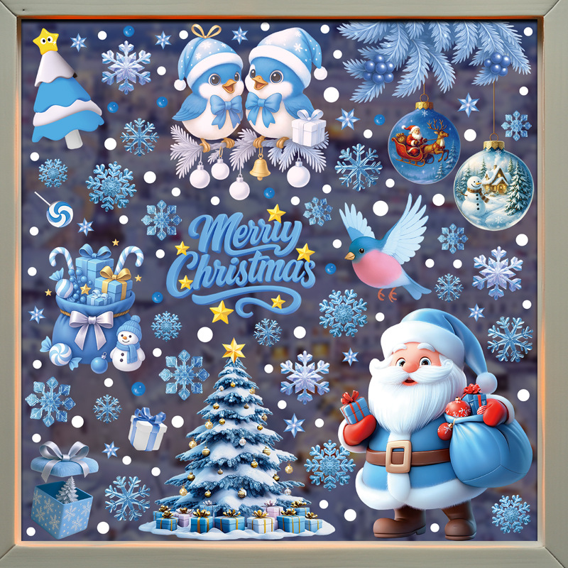 สติ๊กเกอร์ติดกระจกคริสต์มาสรูป - Snowflake Window Decal บทวิจารณ์และราคา