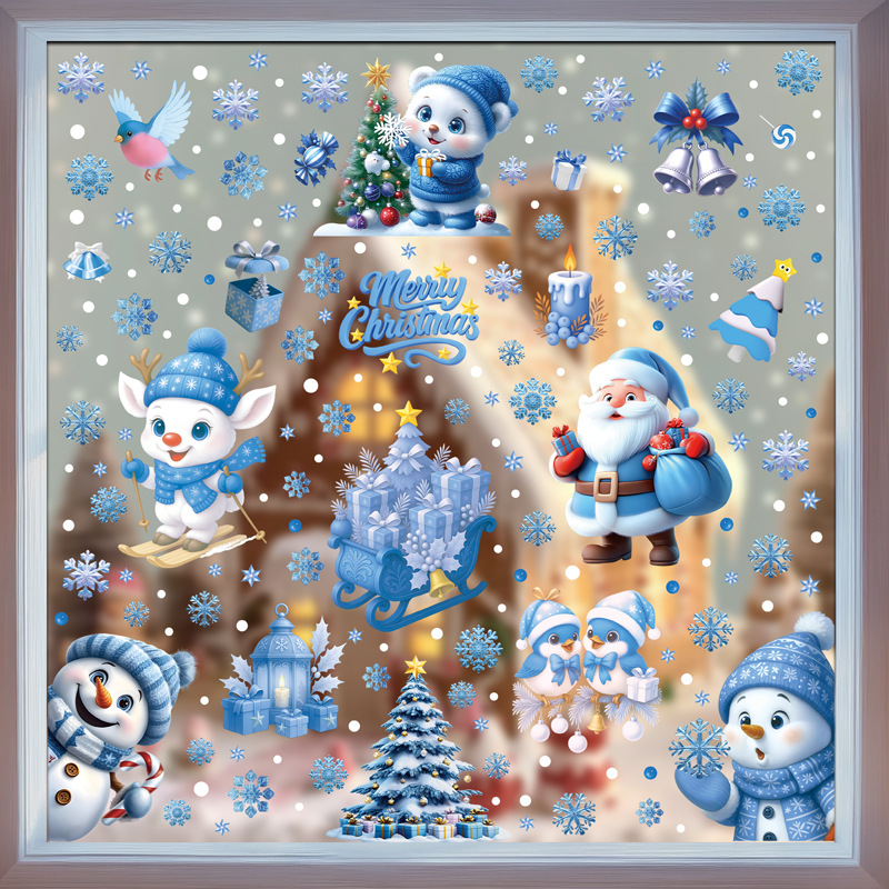 สติ๊กเกอร์ติดกระจกคริสต์มาสรูป - Snowflake Window Decal บทวิจารณ์และราคา