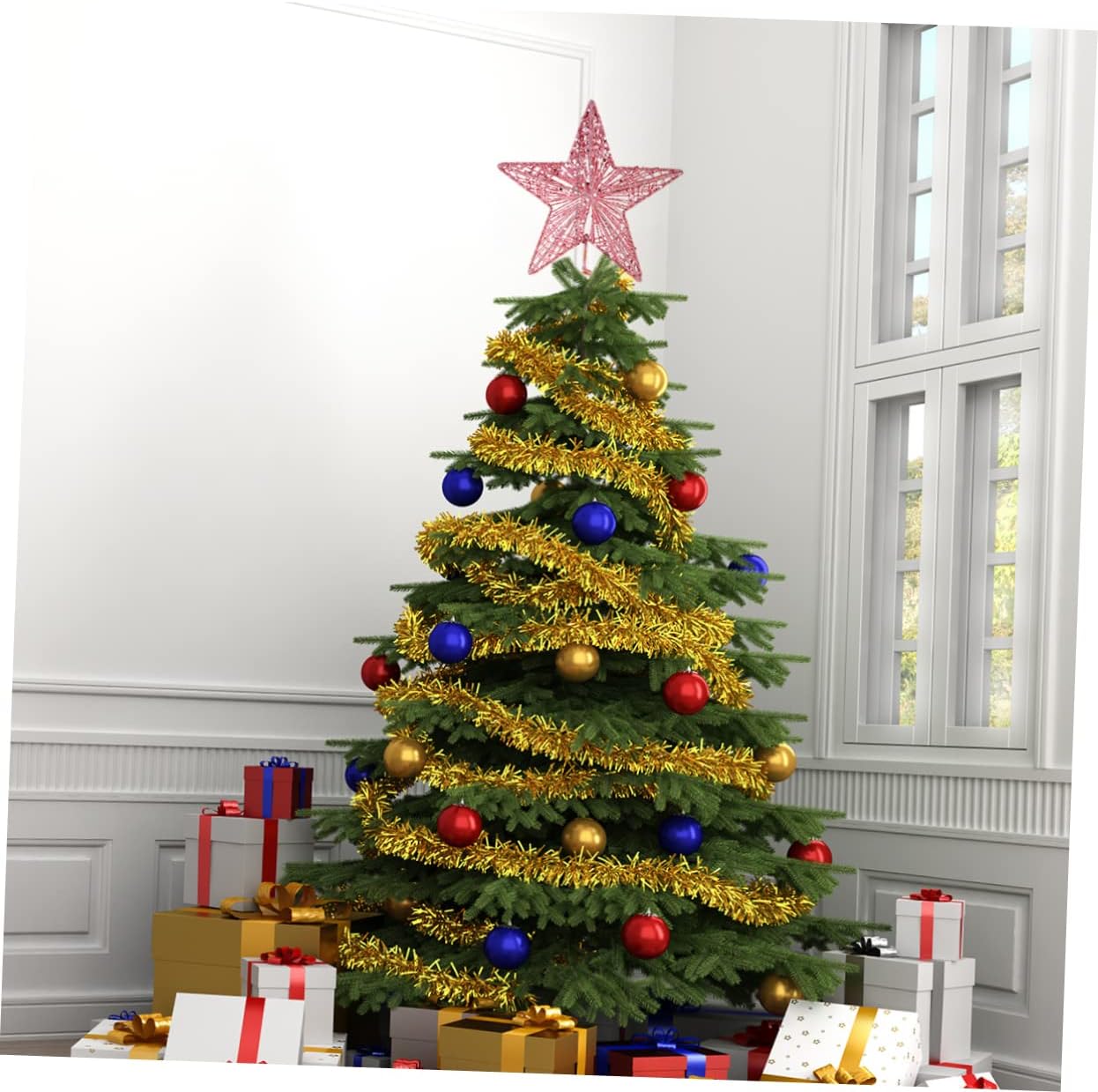 ดาวประดับยอดต้นคริสต์มาสทรงห้า - Star Tree Topper บทวิจารณ์และราคา